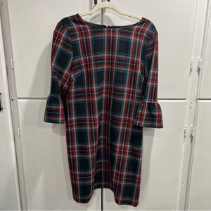 Vineyard Vines Plaid Ruffle Sleeve Shift Dress – Size 8